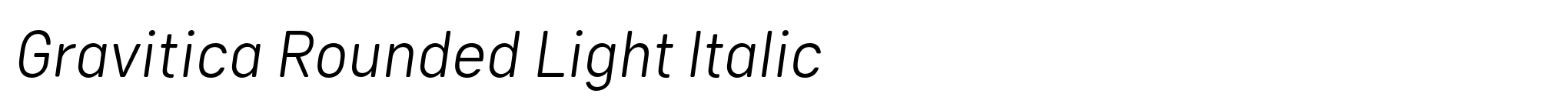 Gravitica Rounded Light Italic image